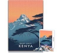 Puzzle da 1000 pezzi per adulti Monte Kenya Gioco educativo per famiglie Difficile Regalo per compleanni Dimensioni 50x75cm