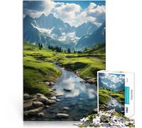 Puzzle da 1000 pezzi per adulti Monti di primavera - Lush Ledge Allena il tuo cervello e le tue mani è ideale come regalo per tutta la famiglia 38x26cm
