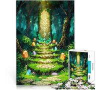Puzzle da 1000 pezzi per adulti Monumento perduto nella foresta Gioco di famiglia antistress sfida difficile Regali di Babbo Natale segreto 38x26cm