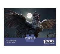Puzzle Da 1000 Pezzi Per Adulti Moonlit Rooster Majesty Puzzle Per Adulti Giocattolo Decorazione Da Parete Vacanza A Casa Passatempo Compleanno E Regali Unici 52x38cm/1000pcs