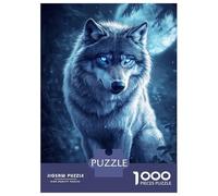 Puzzle Da 1000 Pezzi Per Adulti Moonlit Wolf's Gaze -3 Puzzle Rompicapo Gioco Di Logica Gara Di Velocità Manuale Ottimo Regalo Per I Giocatori 70x50cm/1000pcs