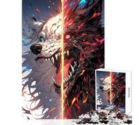 Puzzle da 1000 pezzi per adulti Morte e vita Lupo mannaro Decorazione per la casa Giocattoli Regali di Babbo Natale segreto Gioco pratico Allena il tuo cervello e le tue mani Dimensioni 50x75cm