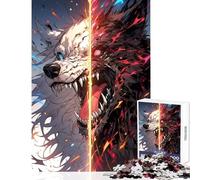 Puzzle da 1000 pezzi per adulti Morte e vita Lupo mannaro Giocattoli antistress Regali per donne Uomini Gioco impossibile Difficile e sfida Dimensioni 38x52cm