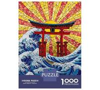Puzzle Da 1000 Pezzi Per Adulti Mosaic Torii Gate And Ocean Waves Adolescenti Puzzle Giocattoli Antistress Sfida Difficile Attività Divertenti A Casa 38x26cm/1000pcs