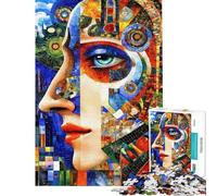 Puzzle da 1000 pezzi per adulti mosaico con ritratto e elementi di paesaggio urbano Puzzle per adolescenti ideale per passare il tempo durante le vacanze a casa stimolare la mente e creare un per