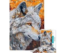 Puzzle da 1000 pezzi per adulti mosaico del lupo gioco divertente e antistress ideale per l'interazione genitore-figlio (dimensioni 38x52cm)
