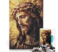 Puzzle da 1000 pezzi per adulti mosaico di Gesù Cristo gioco impossibile analisi e logica per rafforzare l'amore tra le coppie 50x75cm