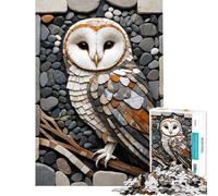 Puzzle da 1000 pezzi per adulti mosaico di pietra a forma di gufo gioco educativo decorazione perfetta gioco stimolante e attività per tutta la famiglia (50x75cm)