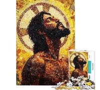 Puzzle da 1000 pezzi per adulti mosaico raffigurante il ritratto di Gesù gioco per famiglie gioco educativo sfida regalo di Babbo Natale segreto migliora la memoria (dimensioni 38x26cm)