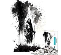 Puzzle da 1000 pezzi per adulti "Mosè e il roveto ardente" gioco educativo e stimolante ideale come regalo di compleanno (dimensioni 38x26cm)