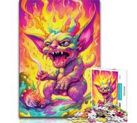 Puzzle da 1000 pezzi per adulti,mostri psichedelici colorati,1000 pezzi per adolescenti,ideale come regalo per tutta la famiglia,adatto a bambini di età compresa tra 14 e 18 anni (dimensioni 38x26cm)