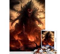 Puzzle da 1000 pezzi per adulti mostro dagli occhi rossi giocattoli antistress ottimo regalo giochi rilassanti migliorare l'amore tra coppie dimensioni 50x75cm