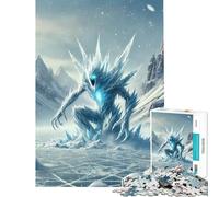 Puzzle da 1000 pezzi per adulti mostro di ghiaccio in un paesaggio ghiacciato ideale per compleanni e Natale divertimento in famiglia decorazione per la casa adatto a partire dai 14 anni (50x75cm)