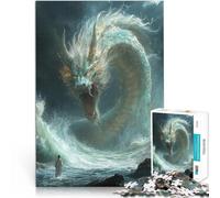 Puzzle da 1000 pezzi per adulti Mostro marino drago Difficile da completare ma divertente e umoristico Giocattoli per la decorazione della casa 75x50cm