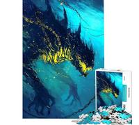 Puzzle da 1000 pezzi per adulti mostro marino nelle profondità blu divertente attività da fare a casa gioco rompicapo per migliorare la memoria adatto a ragazzi dai 14 anni in su (38x52cm)