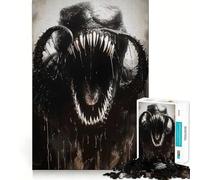 Puzzle da 1000 pezzi per adulti,mostro nero,incastro perfetto,gioco stimolante per la mente, momenti di relax e divertimento per il compleanno 38x52cm