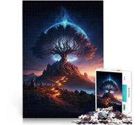 Puzzle da 1000 pezzi per adulti, motivo albero della vita, assemblaggio, 38 x 52 cm, con pezzi completamente incastrabili di forme casuali per adolescenti dai 14 anni in su