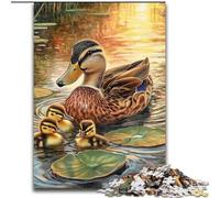 Puzzle da 1000 pezzi per adulti, motivo anatra, decorazione da parete per la casa e gioco per la famiglia, regalo (dimensioni 50x75cm)