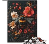 Puzzle da 1000 pezzi per adulti, motivo: api e fiori, in legno, 26x38cm, ideale per rilassarsi e divertirsi, perfetto regalo di Natale e decorazione per la casa