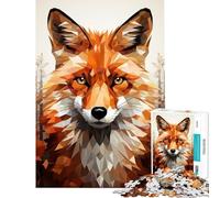 Puzzle da 1000 pezzi per adulti motivo astratto geometrico a forma di volpe gioco antistress da 1000 pezzi sfida impegnativa e unica (50x75cm)