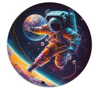 Puzzle da 1000 pezzi per adulti, motivo: astronauta che gioca a basket, in cartone, ideale per il divertimento in famiglia, il relax e come regalo per le feste, 67,5x67,5 cm.