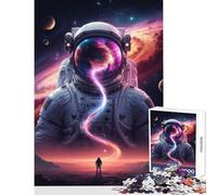 Puzzle da 1000 pezzi per adulti motivo: astronauta flusso cosmico decorazione per la casa giocattoli opere d'arte regalo per giochi educativi divertimento a casa attività dimensioni: 50x75cm