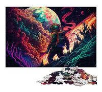 Puzzle da 1000 pezzi per adulti, motivo: astronauta, in cartone, per decorazioni per la casa, allenamento del cervello e regali per le feste, 26X38CM/10,23x14,96 pollici.
