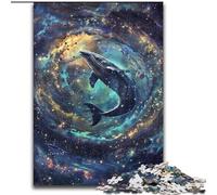 Puzzle da 1000 pezzi per adulti, motivo: balena, aiuta il cervello a esercitare i giocattoli che creano dipendenza e coltivano la pazienza, decorazione perfetta dimensioni 26x38cm