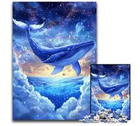 Puzzle da 1000 pezzi per adulti, motivo: balena dei sogni, in cartone, per il divertimento in famiglia, adatto come decorazione da scrivania per bambini dai 14 anni in su, dimensioni: 26x38cm