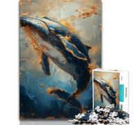 Puzzle da 1000 pezzi per adulti motivo: balena fantasy maestosa sfida difficile contro lo stress per migliorare l'amore tra coppie (38x26cm)
