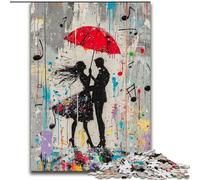 Puzzle da 1000 pezzi per adulti, motivo ballerina di Parigi, graffiti, adolescenti, coppie e amici per compleanni e Natale, 50x75cm