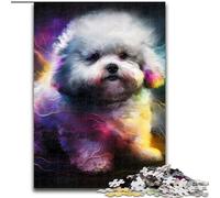 Puzzle da 1000 pezzi per adulti, motivo: Bichon Frise fantasy, in legno, per adolescenti dai 14 anni in su, decorazione per la casa, 50x75cm, gioco educativo e divertente per interni