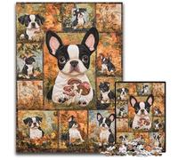 Puzzle da 1000 pezzi per adulti,motivo: Boston Terrier,collage di cani,in cartone,per regali di decorazione per la casa,giocattolo stimolante per la famiglia,perfetto per le serate di gioco,26x38cm