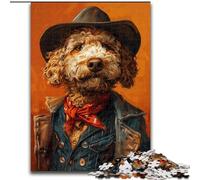 Puzzle da 1000 pezzi per adulti, motivo cane alla moda, puzzle impossibili per adulti, regalo fai da te, adatto per la decorazione di casa, soggiorno, ufficio (dimensioni 50x75cm)