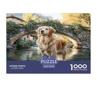 Puzzle da 1000 pezzi per adulti, motivo: cane da compagnia, 100% cartone riciclato Labrador di River, splendidamente illustrato, rompicapo, 70x50 cm/1000 pezzi
