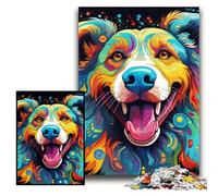 Puzzle da 1000 pezzi per adulti, motivo: cane. Sviluppa la coordinazione occhio-mano, perfetto come regalo di compleanno. Dimensioni: 50x75cm.