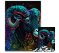 Puzzle da 1000 pezzi per adulti, motivo: capre, regalo per uomini e donne, per occasioni quotidiane e speciali, 26X38CM/10,23x14,96 pollici.