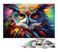 Puzzle da 1000 pezzi per adulti motivo cielo stellato fantasy gufo sfida educativa antistress sfida difficile 1000 pezzi (75x50 cm)