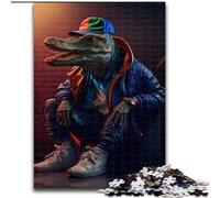 Puzzle da 1000 pezzi per adulti,motivo: coccodrillo ballerino,realizzato in legno,un regalo perfetto per il divertimento in famiglia,dimensioni per feste,compleanni e serate di giochi in famiglia