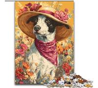 Puzzle da 1000 pezzi per adulti,motivo: Cowgirldogs tra i fiori selvatici Puzzle da 1000 pezzi per adolescenti,gioco rompicapo,regalo perfetto per una serata di giochi in famiglia (26x38cm)