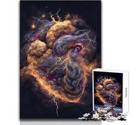 Puzzle da 1000 pezzi per adulti, motivo: cuore tempesta, accogliente e rilassante, giocattolo di alta precisione, vestibilità perfetta, dimensioni: 50x75cm