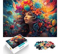 Puzzle da 1000 pezzi, per adulti, motivo: dea dei fiori, per migliorare la memoria per adolescenti dai 14 anni, 26 x 38 cm