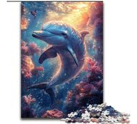 Puzzle da 1000 pezzi per adulti, motivo delfino dei sogni, familiari e amici, sfida rompicapo (dimensioni 50x75cm)