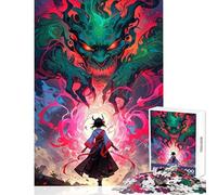 Puzzle da 1000 pezzi per adulti motivo: demone e ragazza giocattolo decorazione da parete regalo per compleanni giochi educativi lista dei desideri con Babbo Natale dimensioni: 50x75cm