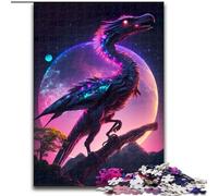 Puzzle da 1000 pezzi per adulti, motivo: dinosauro, tema: favola al neon, adolescenti, coppie e amici per compleanni e Natale (dimensioni: 50x75cm)
