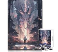 Puzzle da 1000 pezzi per adulti, motivo: Dio della foresta, tranquillo, rilassante, tempo libero, precisione fine, bordo, giocattolo artigianale, dimensioni: 38x52cm