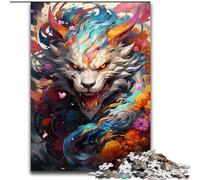 Puzzle da 1000 pezzi per adulti,motivo: drago volante con graffiti colorati,realizzato in legno,un regalo perfetto per il divertimento in famiglia,50x75cm,per arredare la casa