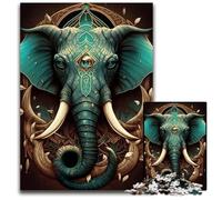 Puzzle da 1000 pezzi per adulti, motivo: elefante, poteri magici, rompicapo per adulti, gioco interattivo per famiglie, adatto dai 14 anni in su, 50x75CM/19,68x29,52 pollici.