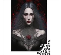 Puzzle da 1000 pezzi per adulti, motivo: fantasma gotico dell'oscurità, regalo di Halloween, puzzle per adulti, decorazione per la casa, giocattoli puzzle 1000 pezzi (75x50 cm)