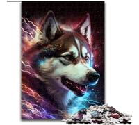 Puzzle da 1000 pezzi per adulti, motivo: Fantasy Husky, idea regalo per la casa e gioco interattivo per famiglie, ideale come regalo (dimensioni 26x38cm).